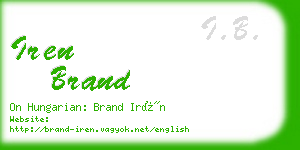 iren brand business card